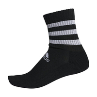 【ADIDAS】愛迪達 3S CSH CRW1P 配件 三線 中筒 黑 襪子 -FH6629