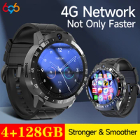 4GB 128GB Smart Watch Men 1.6 inch Screen SIM WIFI 4G Network 1000mAh Battery Message Reminder GPS Waterproof APP Installation