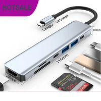 7in1Type-C to HDMI Adapter USB C HUB 4K 30Hz PD100W Docking Station USB3.0 TF/SD Reader for MacBook iPad Pro Huawei USB 3.0 HUB