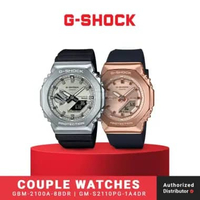 Jam Tangan Analog Digital Couple G-Shock GBM-2100A-8BDR & GM-S2110PG-1A4DR Original Resin Band