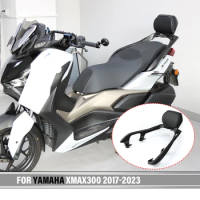 For Yamaha XMAX300 2017-2023 Motorcycle Rear Seat Backrest With Armrest Frame Passenger Backrest Back Rest Pad 2019 2020 2021