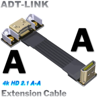 Newest A-A Type Standard HD2.1 Extension Cable Metal Shielded HD 2.1 2.0 Ribbon Flat Cable 2K/240Hz 4K/144Hz HD Data Video Cable