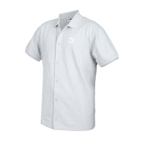 PUMA CLASSICS PIQUE 男流行系列短袖襯衫 POLO-上衣 歐規 53812980 淺灰白黑棕