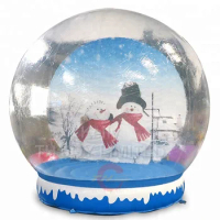 3m dia PVC Christmas Bubble Ball inflatable Snow Globe Ball for sale, Inflatable Snow Globe for Christmas