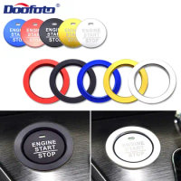Doofoto Car Start Stop Engine Button Cover For Honda Civic Jazz CRV Dio NC750X Fit Accord Car Accessories Interior Sticker Case