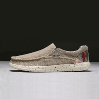 Hey Dude (US size) super-comfy ultra-light linen Canvas shoes slip-on Loafers for men plus size 39-4