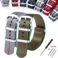 High Density Nylon Watch Band for Omega Bracelet for Huami Amazfit GTS for Seiko for Tudor Military Strap for Samsung Galaxy