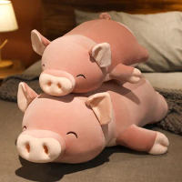 New Squishy Simulation Pig Stuffed Doll Papa Plush Piggy Toy Animal Soft Plushie Pillow Cushion Kids Baby Comforting Gift