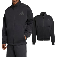 Adidas M Z.N.E. TT 男款 黑色 亞規 寬鬆 立領 運動 休閒 外套 JM6058