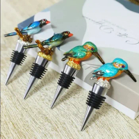 Bird Metal Wine Bottle Stopper Handmade Gold Silver Champagne Beverage Saver for Wedding Favor Party Gift Home Bar Accessories