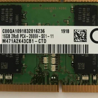 For M471A2K43CB1-CTD DDR4 Notebook 16G 2RX8 PC4-2666V 16GB