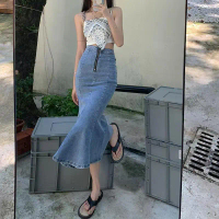 ROK kodok jeans/span/ denim slit stretch/ plisket span premium/Rok jeans panjang jumbo/rok plisket/r