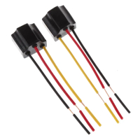Pemegang Mentol Lampu Kereta LED, H4 9003, Penyambung Lampu Wayar, Soket Penyesuai Seramik