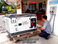 Genset 15 KVA Diesel Silent 12000 Watt Dual Voltage Tsuzumi TDG 15000 SDV Japan Technology INV