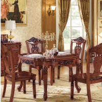 Simple European solid wood dining chair restaurant American dining home backrest dining chair restaurant dining chair