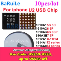 10pcs USB Tristar U2 Charging IC 1610A1 1610A2 1610A3 610A3B 1612A1 1614A1 1616A0 for iphone 11 12 13 Pro Max 14 X 7 8 Plus 6s