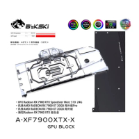 Bykski 7900 GPU Water Block For AMD Radeon RX 7900XTX With Backplate GPU Water Cooling Cooler, A-XF7900XTX-X
