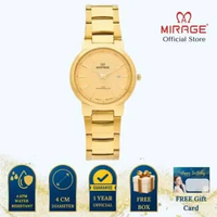 Mirage Jam Tangan Pria Analog 8902 M Gold Original Stainless Plat Gold