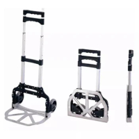 Aluminum Hand Trolley Cart Foldable Shopping Trolley Carretilla Platform Stainless Steel Industrial Tool OEM