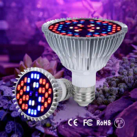 30W 50W 80W Plant Growth Light LED Full Spectrum 220V Seedling Grow Tent LED Phyto Lamp Hydroponics Led Bulb E27 Fito Lampara