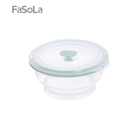 FaSoLa 食品用鉑金矽膠可微波帶氣孔蓋摺疊碗  335ml