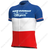 PARIS-ROUBAIX Cycling Jersey Retro France Team Cycling Clothing Men Road Bike Shirts Bicycle Tops MTB Maillot Ropa Ciclismo