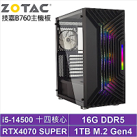 技嘉B760平台[俠骨悍將]i5-14500/RTX 4070S/16G/1TB_SSD