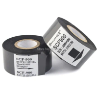 Black 30mm width date coding foil hot stamping ribbon for 241b coding machine