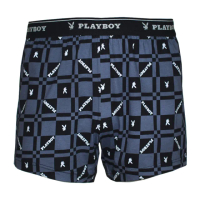 【PLAYBOY】美國100%精梳棉針織印花平口褲(吸濕排汗-男內褲)