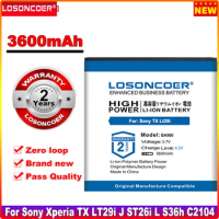 LOSONCOER BA900 Battery 3600mAh for Sony Xperia TX LT29i J ST26i / L S36h C2104 C2105 AB-0500