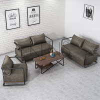 沙發 沙發椅 美式工業風工作室鐵藝沙發奶茶店休閑單雙人網紅沙發懶人布藝沙發