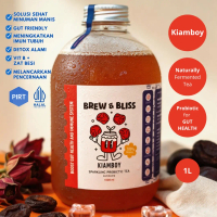 Kiamboy Kombucha Plum 1 Liter - Teh Fermentasi Rasa Kiamboi Buah Plum Pencernaan Minuman Sehat Probi