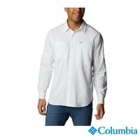 Columbia 哥倫比亞 男款-UPF50快排長袖襯衫-白色 UAX16830WT / S23