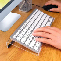 Computer Keyboard Stand 78-Keys Keyboard Riser Lift Tray Acrylic Transparent Desktop Keyboard Holder Computer Accessories