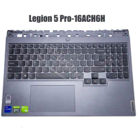 US RU Keyboard for Lenovo Legion 5 Pro-16ACH6H Topcase Palmrest With Backlit