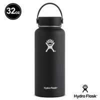 Hydro Flask 寬口 32oz=946ml 真空保溫鋼瓶 時尚黑 HFW32BTS001