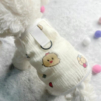 Pet dog cat clothes summer pure cotton thin go out home air conditioner clothes anti-hair loss vest 
