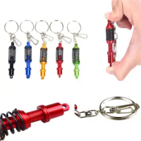 1PC Creative Alloy Shock Absorber Adjustable Coilover Spring Keychain Keyring Key Ring