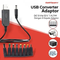 Taffware ST01 USB Converter Adaptor Power Boost DC 5V to 12V 1A 1M 8 Head