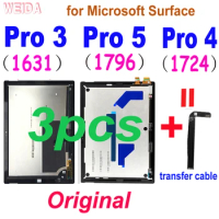 3PCS Original Surface LCD for Microsoft Surface Pro 3 1631 Pro 4 1724 Pro 5 1796 LCD Display Touch Screen Digitizer Assembly