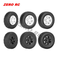 RC CAR 1.55" Hard Plastic Beadlock Wheels With Tires For 1/12 1/10 D110 TF2 Tamiya CC01 CC02 LC70 JIMNY Axial YETI JR.