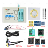 New XP866 USB SPI Programmer +12 Adapter Support 24 25 93 95 EEPROM Flash Bios Upgraded Version Fast Programming Calculator