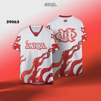 UNIQUE มิถุนายน 2026, มังกร, รุ่นพิเศษ, เปลวไฟ, การพิมพ์ดีไซน์แข่งรถ, เสื้อแขนสั้น, คอ NFL