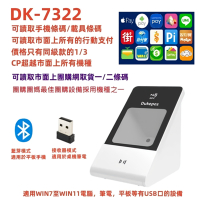 DUKEPOS 皇威國際 DK-7322 藍芽及接收器無線雙模式 手機條碼 餐飲POS必備 QRCODE 悠遊卡 NFC