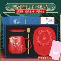 2025 Year of the Dragon New Constant Temperature Cup Gift Set Coffee Quick Heating Coaster Company T