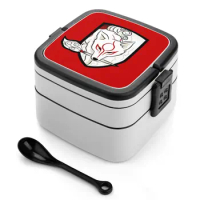God Hound / Okami Double Layer Bento Box Portable Lunch Box For Kids School Okami Amaterasu Goddess Japan Sun Japanese Games Vid