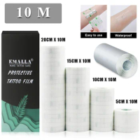 EMALLA Waterproof Tattoo Film 10m Protection Adhesive Bandage Aftercare Protective Skin Healing Repair Supply Tattoo Accessories