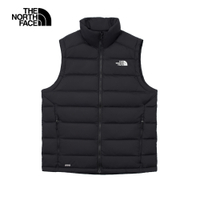 【The North Face 官方旗艦】北面男款黑色舒適保暖立領羽絨背心｜88R64H0 550蓬鬆度