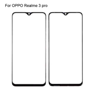 2pcs For OPPO Realme 3 pro Front LCD Glass Lens touchscreen Realme3 pro Touch screen Panel Outer Screen Glass without flex 3Pro