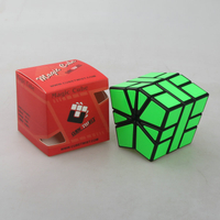 [ Màu Thang SQ1 Khối Rubik Nhãn Dán Huỳnh Quang Màu Xanh Lá Cây ]Square I Khối Rubik Nền Đen Hình Quạt